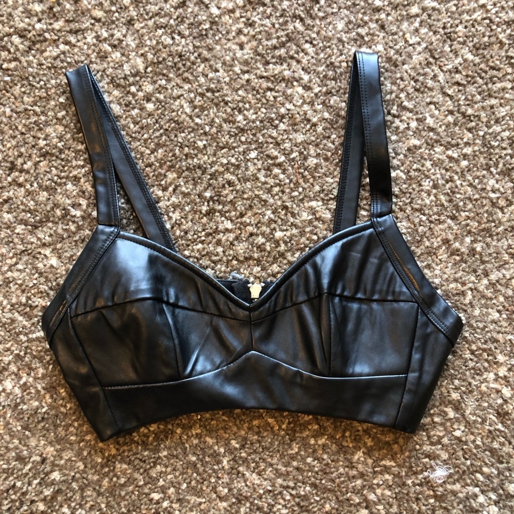 Leather bralette/top